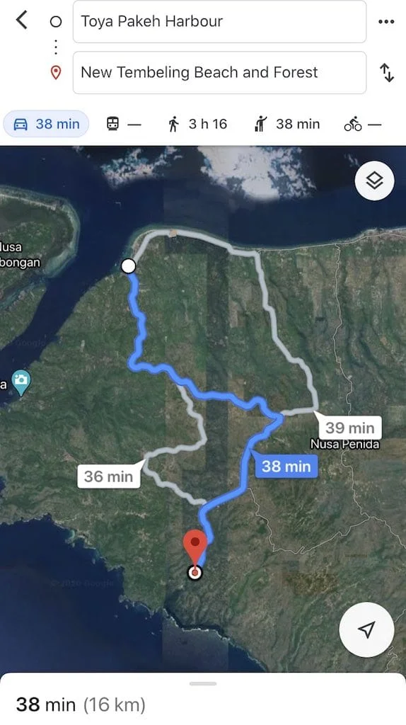 How to get to Tembeling Beach and Forest Nusa Penida Bali
