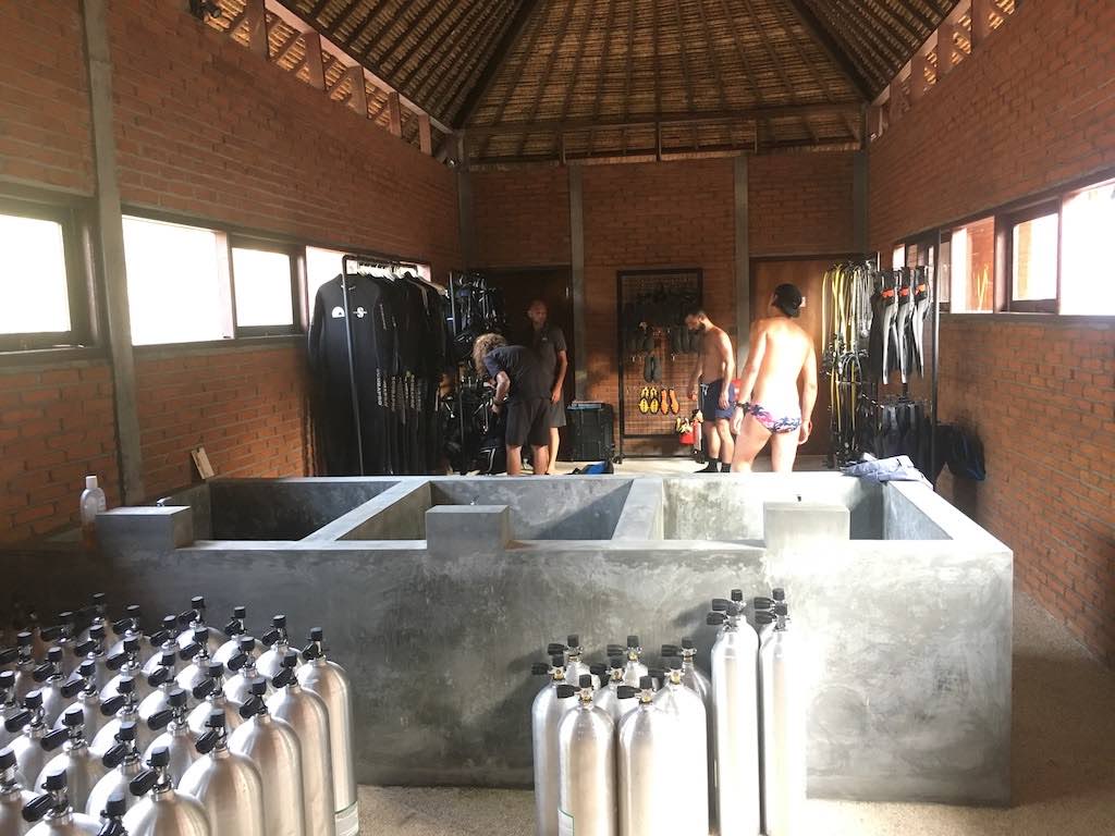 Dive center Equipment room