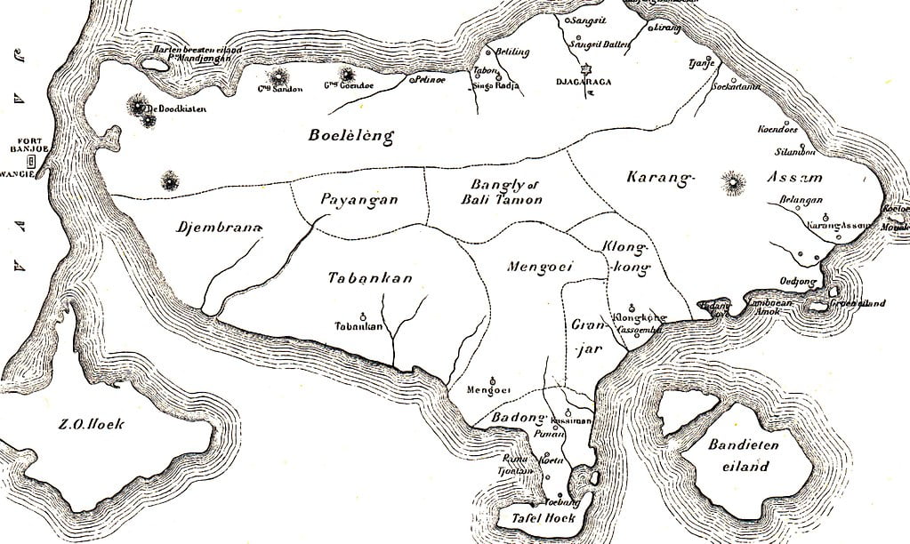 Bali map in 1900 History of Nusa Penida Kingdom