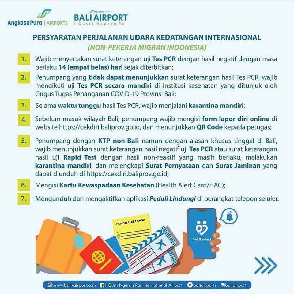 coronavirus covid-19 bali udara kedatangan internasional