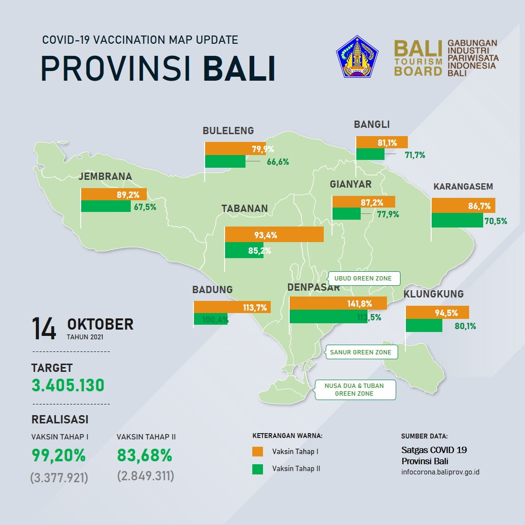 bali covid coronavirus vaccination map