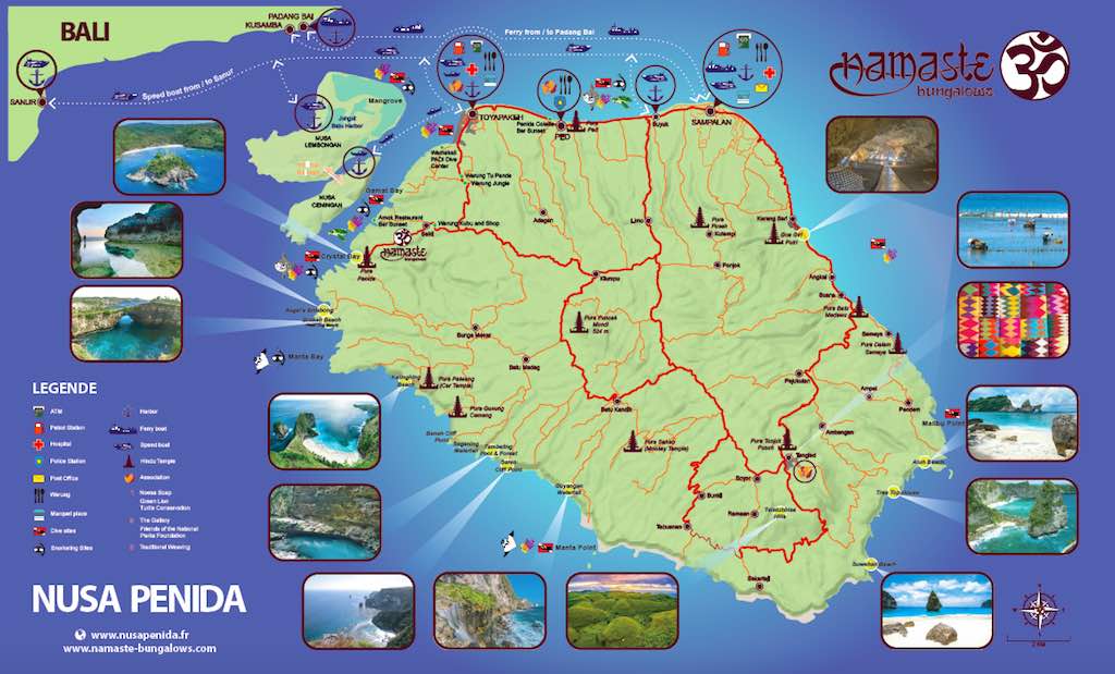 Get Around Nusa Penida Your 2024 Guide Nusa Penida   Map Nusa Penida Bali 