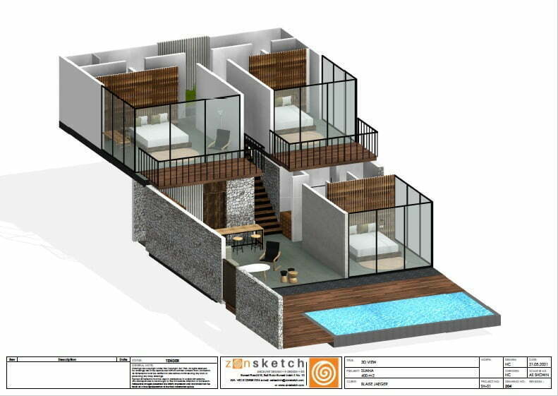 3D villa 3 bedrooms land for sale Nusa Penida