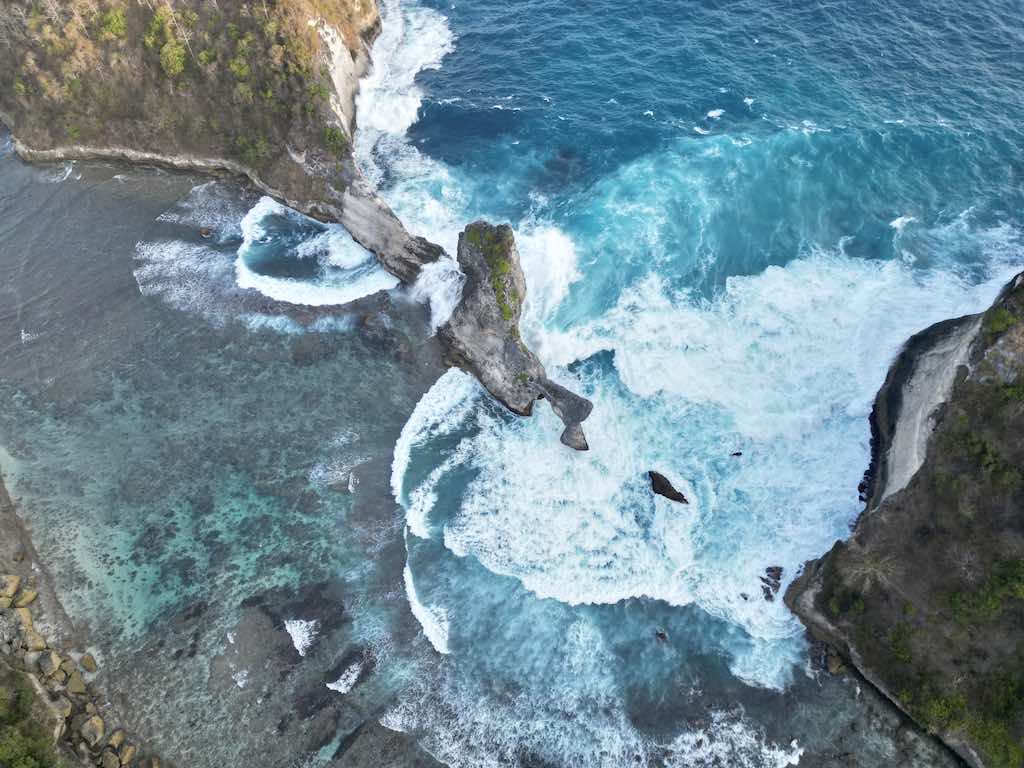 Atuh Beach Nusa Penida Bali beach drone view